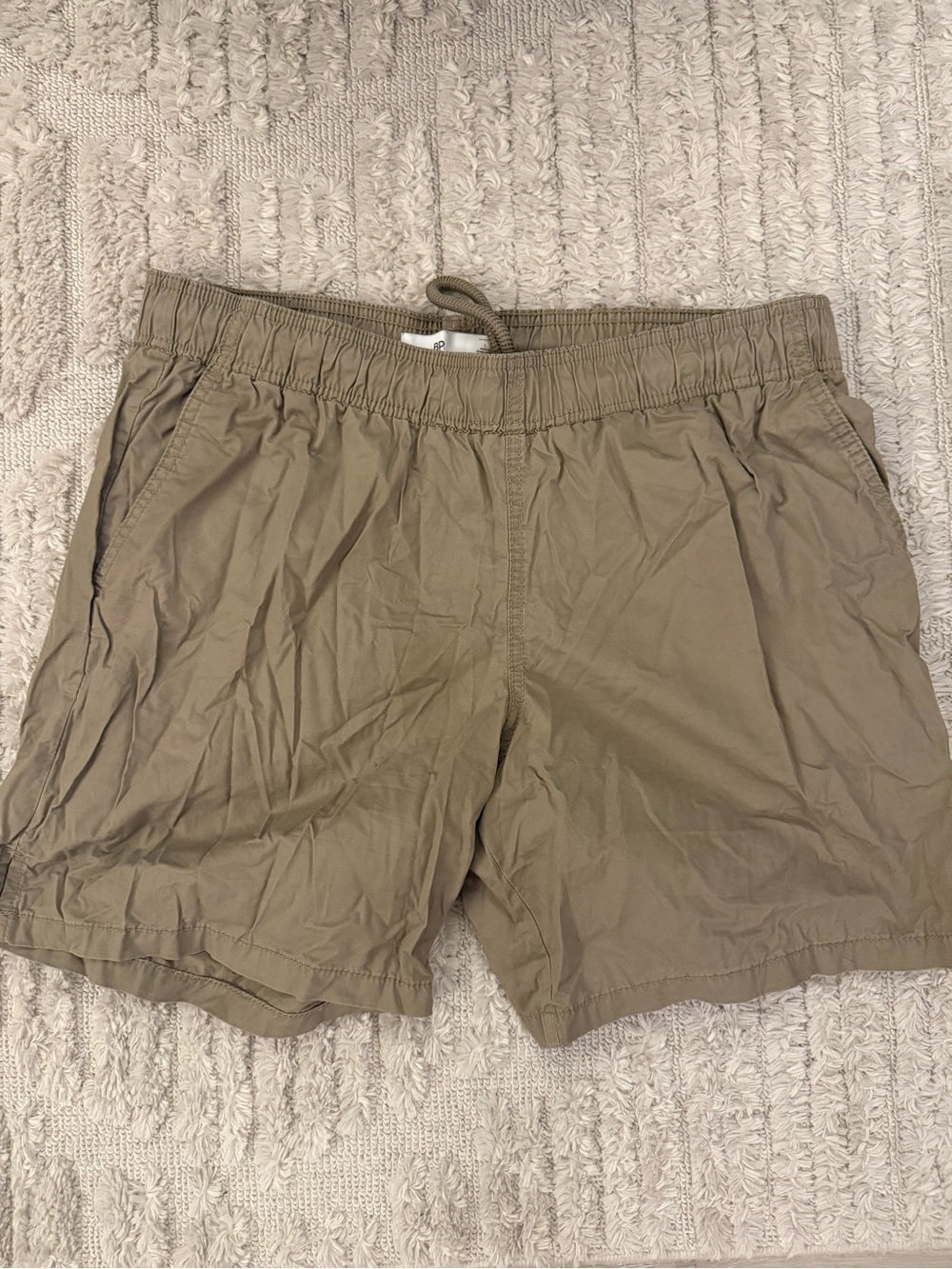 BP. Nordstrom Men’s Cotton Drawstring Shorts – Size L – Tan